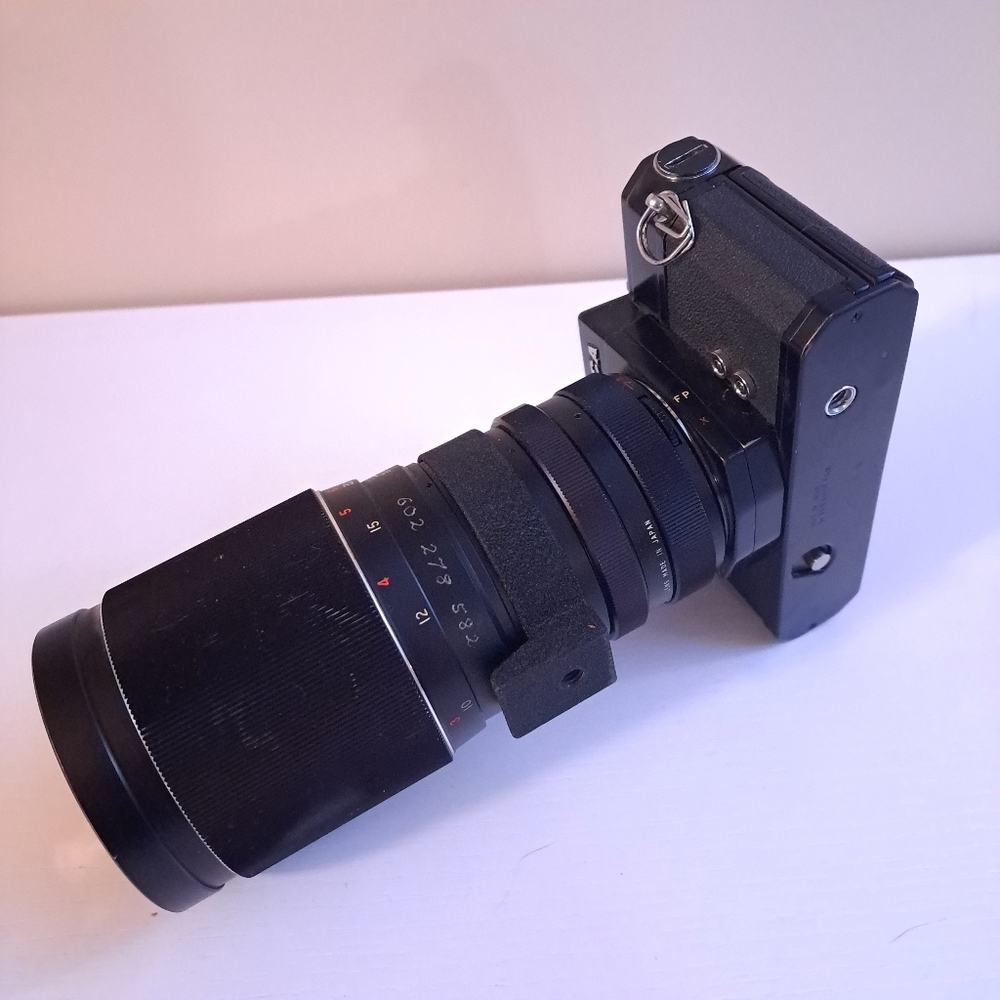 vintage fujica st701 film camera body & vintage vivitar 200mm telephoto lens - Picture 5 of 10